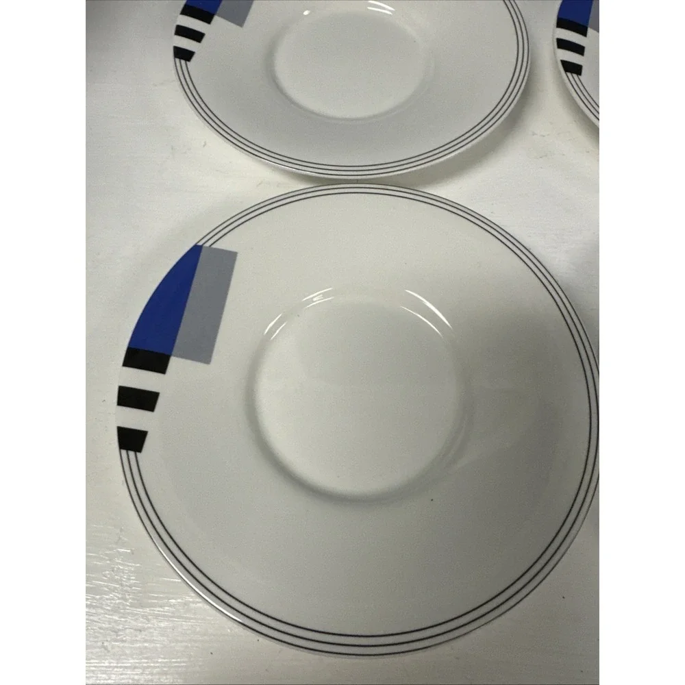Set of 4 Mikasa Maxima HIGH SPIRITS Super Strong China Saucers 6.5